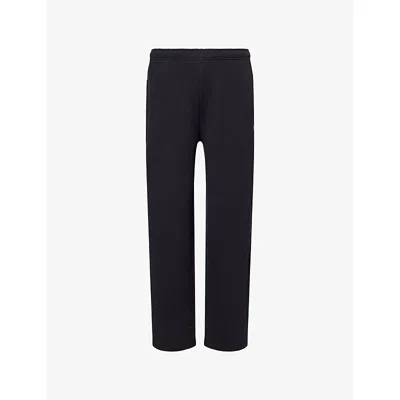 Gymshark Mens Black Rest Day Essential Straight-leg Cotton-jersey Jogger In Black