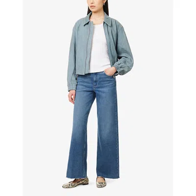 Paige Womens Woolf Anessa Wide-leg Stretch-denim Blend Jeans