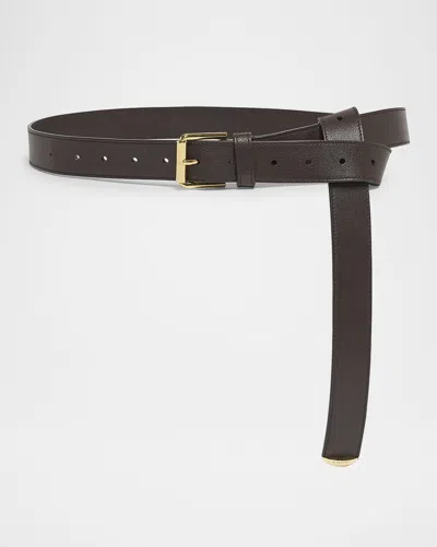 Givenchy Voyou Metal Buckle Leather Belt