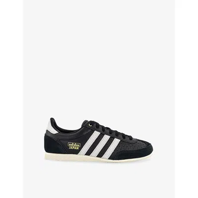 Adidas Originals Womens Black White Core Japan Perforated Leather Low-top Trainers