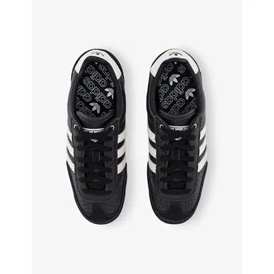 Adidas Originals Womens Black White Core Japan Perforated Leather Low-top Trainers