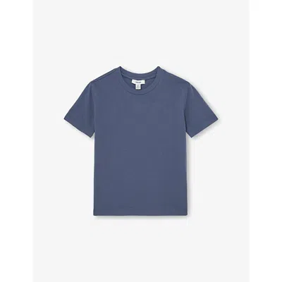 Reiss Ocean Blue Bless Crewneck Cotton-jersey T-shirt 9-13 In Blue