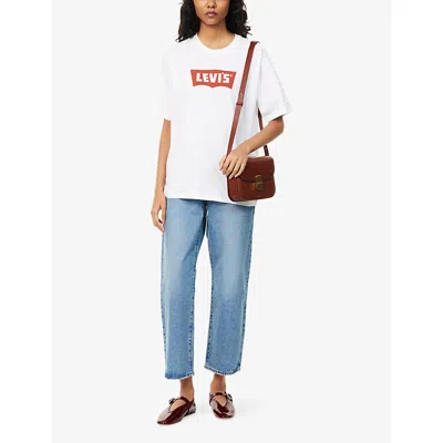 Levi's Womens Vintage Chili Oil White Vintage Logo Graphic-print Cotton T-shirt