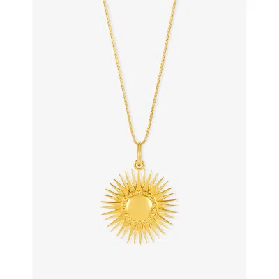 Rachel Jackson Womens Electric Goddess 22ct Yellow Gold-plated Sterling-silver Necklace