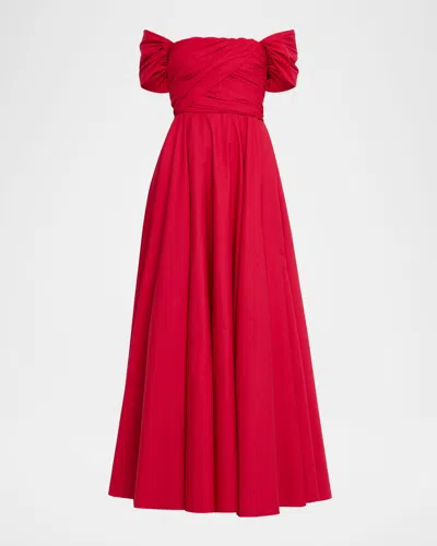 Giambattista Valli Convertible Neckline Cotton Poplin Ballgown