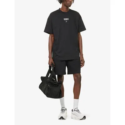 Gymshark Mens Gs Black Gsrc Oversized-fit Cotton T-shirt Xxl In Black