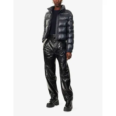 Moncler Womens Black Petra Crop Shell-down Jacket