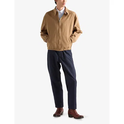 Prada Cotton Bomber Jacket In Brown
