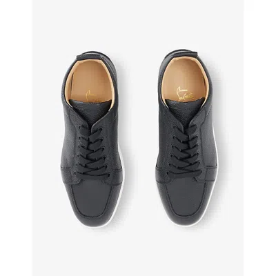 Christian Louboutin Rantulow Leather-trimmed Mesh Sneakers In Black