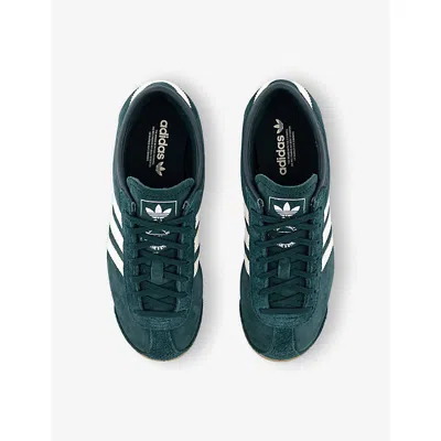 Adidas Originals Womens Aurora Ivy Cream White S Italia 70s Suede Low-top Trainers In Green