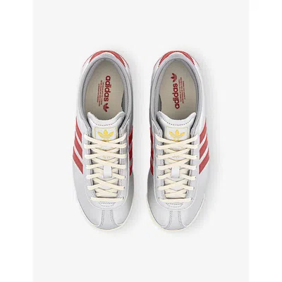 Adidas Originals Womens Silver Metallic Victory Italia 70s Metallic-leather Low-top Trainers In Silver