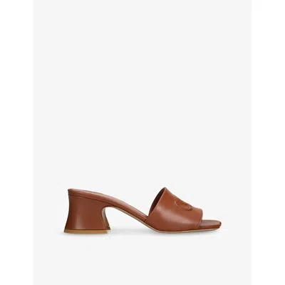 Chloé Leather Soleil Mules 55
