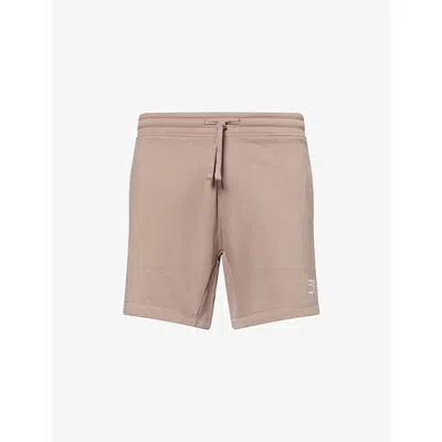 Gymshark Mens Gs Lifestyle Brown Crest 7' Relaxed-fit Cotton-jersey Shorts In Brown