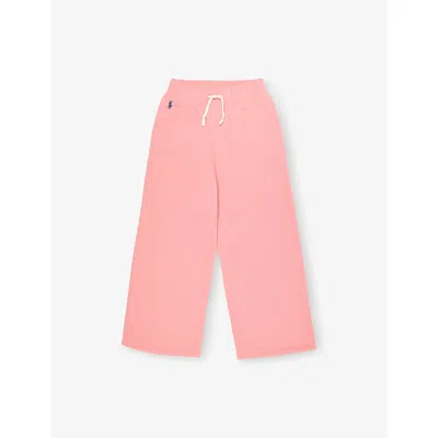 Polo Ralph Lauren Faded Peony Boys' Drawstring Straight-leg Cotton-blend Jogging Bottoms In Pink
