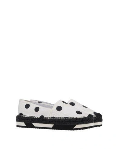 Shop Dolce & Gabbana Espadrilles In Ivory