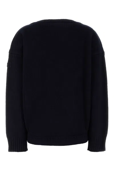 Chloé Knitwear Crewneck Long Sleeves Ribbed Finish In Black
