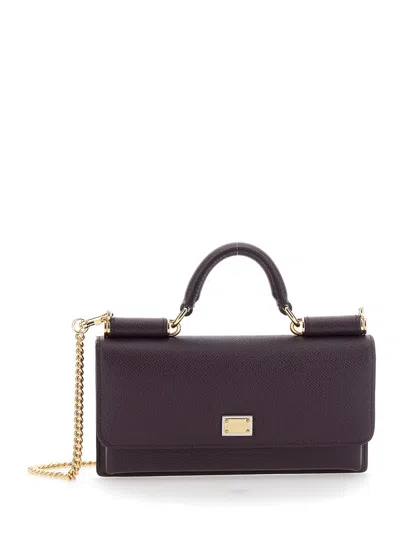 Dolce & Gabbana Structured Phone Bag With Textured Finish