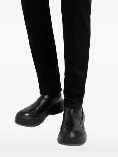 Emporio Armani J06 Gab Straight-leg Mid-rise Stretch-denim Jeans In Black