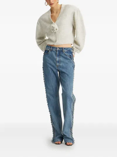 Rotate Birger Christensen Laced Straight Leg Jeans