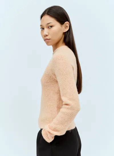 Dries Van Noten Texas Wool Blend Sweater In Peach
