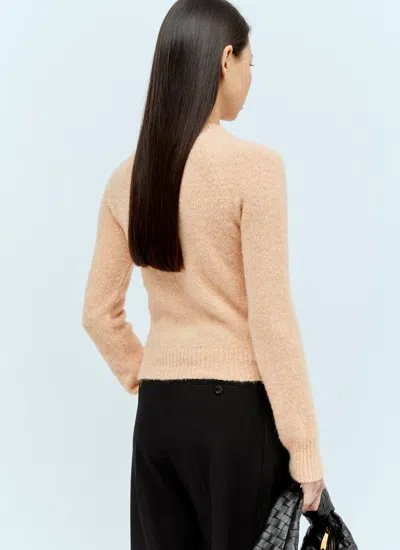 Dries Van Noten Texas Wool Blend Sweater In Peach