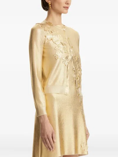 Oscar De La Renta Geknöpfter Cardigan Mit Verzierung