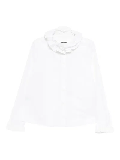 Jil Sander Gerüschtes Hemd In White