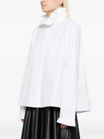 Jil Sander Gerüschtes Hemd In White