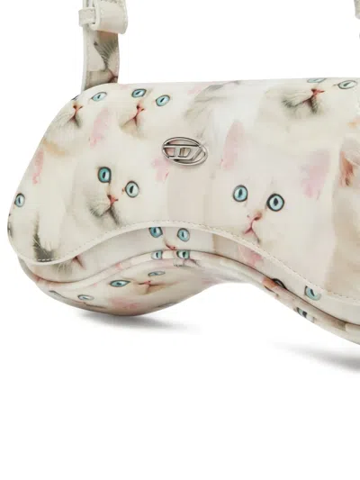 Diesel Gaming Controller-inspired White Polyurethane Handbag