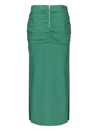 Pinko Drapierter Midirock In Green
