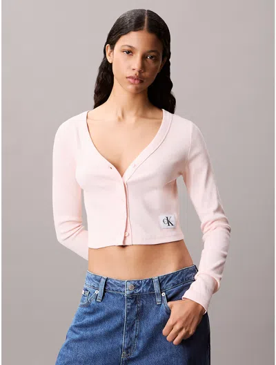 Calvin Klein Jeans Est.1978 Calvin Klein Women's Ribbed Cropped Cardigan