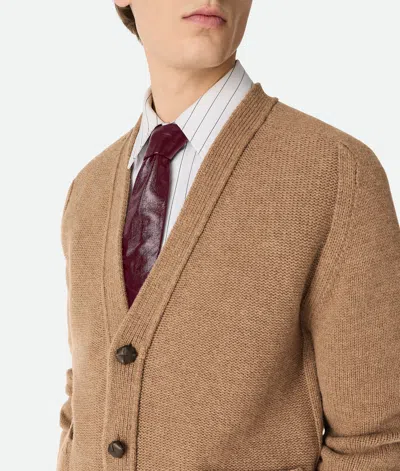 Bottega Veneta Knit Cardigan In Brown
