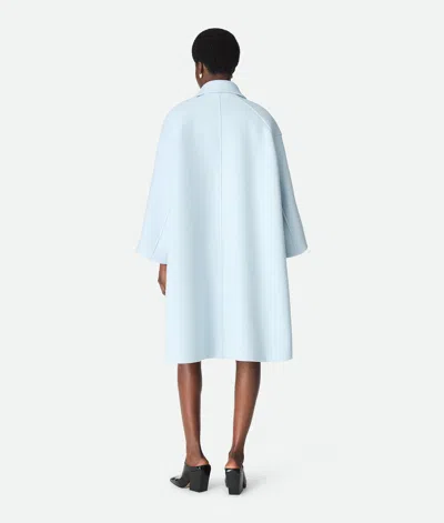 Bottega Veneta Light Blue Cashmere Coat In Blue