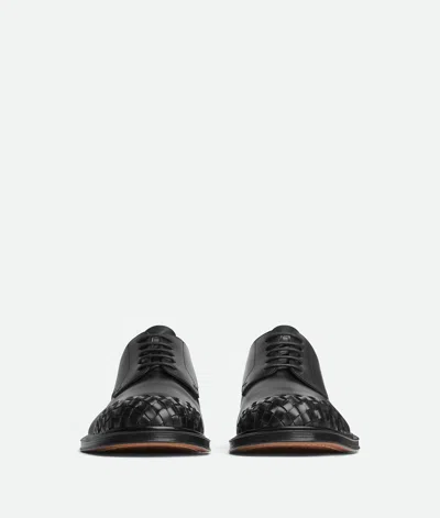 Bottega Veneta Leather Intrecciato-toe James Oxford Shoes