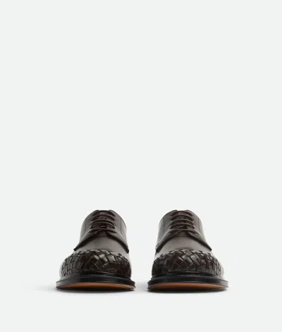 Bottega Veneta Leather Intrecciato-toe James Oxford Shoes