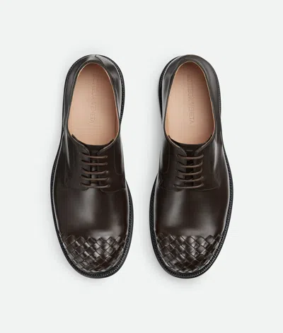 Bottega Veneta Leather Intrecciato-toe James Oxford Shoes