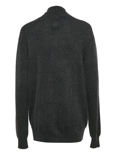 Pre-owned Shanghai Tang Button-front Cardigan In Gray