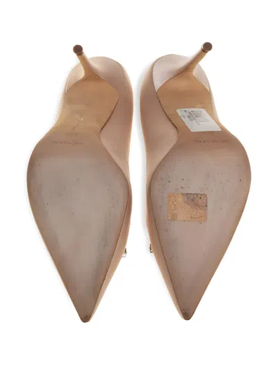 Pre-owned Manolo Blahnik 110mm Crystal-embellished Heeled Pumps In Pink