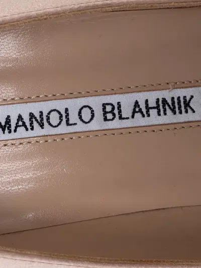 Pre-owned Manolo Blahnik 110mm Crystal-embellished Heeled Pumps In Pink