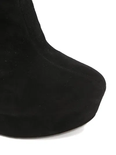 Pre-owned Alaïa 120mm Suede Platform Boots