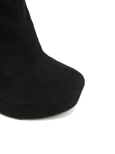 Pre-owned Alaïa 120mm Suede Platform Boots