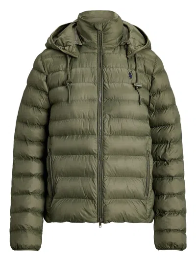 Polo Ralph Lauren Hooded Puffer Jacket In Green