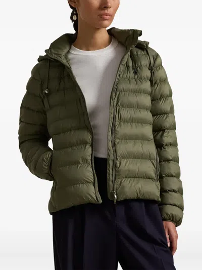 Polo Ralph Lauren Hooded Puffer Jacket In Green