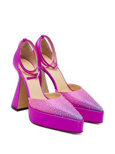 Pre-owned Mach&mach 125mm Crystal-embellished Heeled Pumps