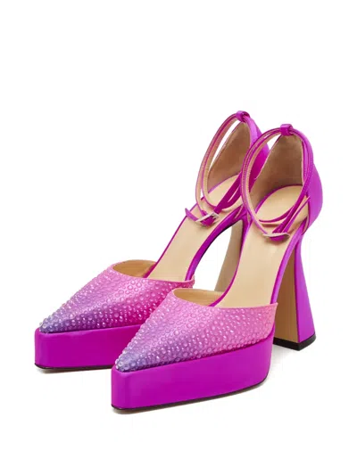 Pre-owned Mach&mach 125mm Crystal-embellished Heeled Pumps