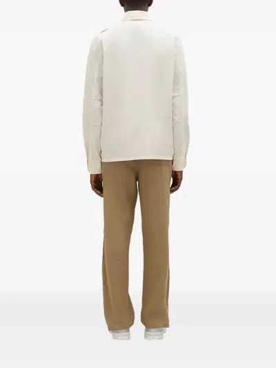 Aspesi Field Jacket With Pointed Collar And Flap Pockets In White