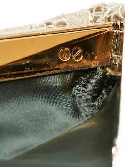 Pre-owned Dolce & Gabbana Lace Clutch Bag In Neutral