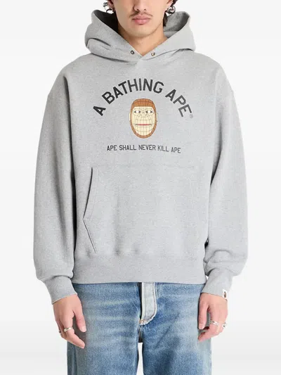 A Bathing Ape Polygon Ape Head Hoodie In Gray