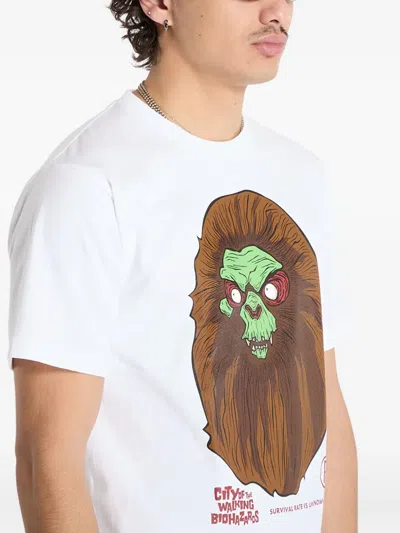 A Bathing Ape Mad Face Ape Head T-shirt In White