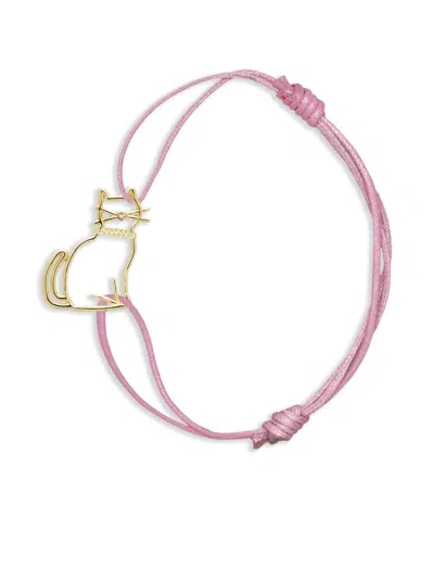 Aliita Miau Cord Bracelet In Pink